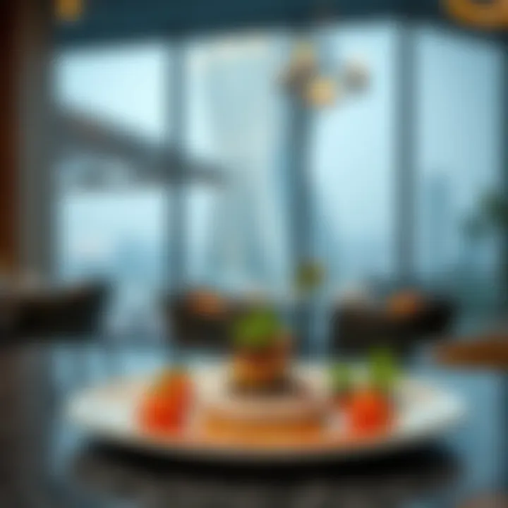 Artfully presented gourmet dish from a renowned Dubai Hills restaurant