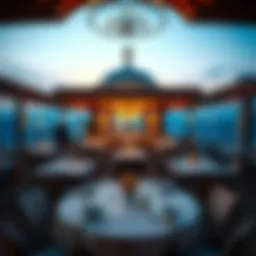 Stunning rooftop view of a Dubai Hills restaurant showcasing luxurious dining ambiance