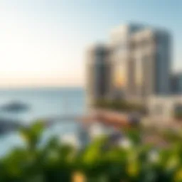 Stunning view of Dorra Bay Tower Marina showcasing its architectural elegance