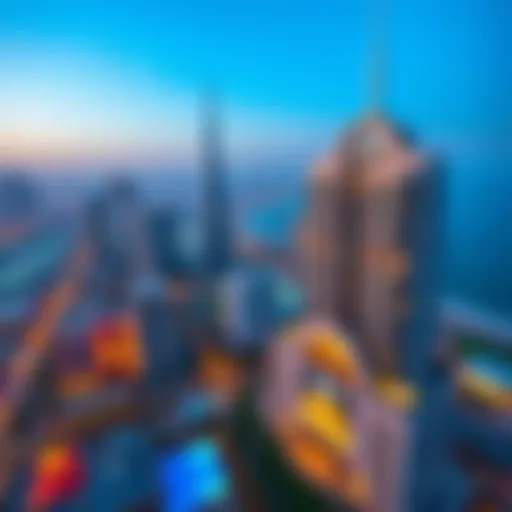 Luxury Properties in Dubai Aerial view of Dubai's skyline showcasing luxury properties