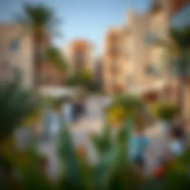 Community Life in Dubai Vibrant community area in one of Dubai's districts