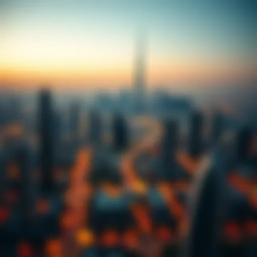 Overview of Dubai skyline showcasing real estate developments
