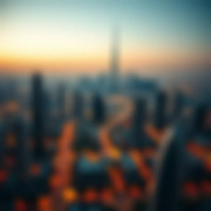 Overview of Dubai skyline showcasing real estate developments