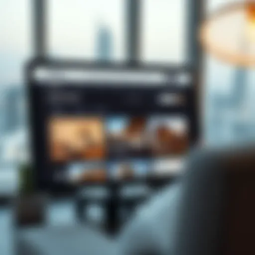 Fewa online interface showcasing real estate listings in Dubai