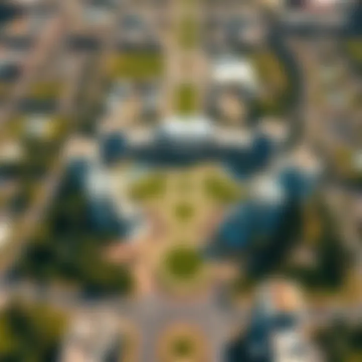 Aerial Perspective of Green Park's Strategic Location An aerial view of Green Park emphasizing its layout and proximity to essential services