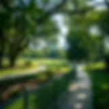 A picturesque landscape view of Green Park showcasing lush greenery and serene pathways