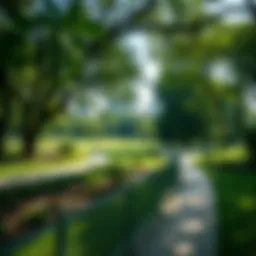 A picturesque landscape view of Green Park showcasing lush greenery and serene pathways