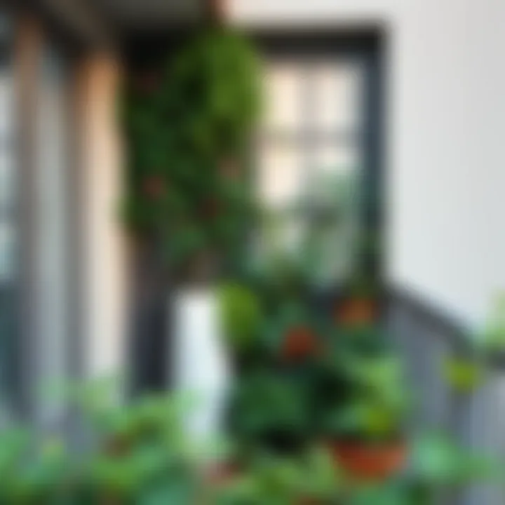 Balcony with Vertical Garden Charming balcony integrated with a vertical garden