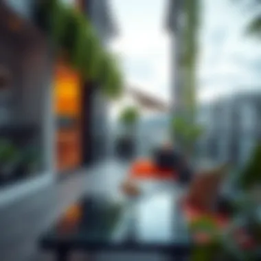 Modern Balcony with Greenery Lavishly designed modern balcony with greenery