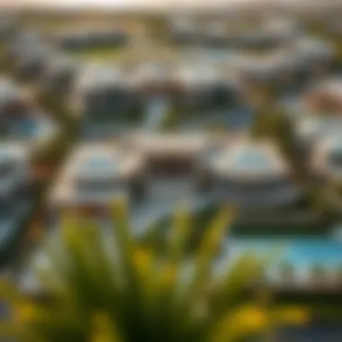 Aerial Perspective of Luxurious Villas in JourI Hills Stunning aerial view of JourI Hills showcasing luxurious villas