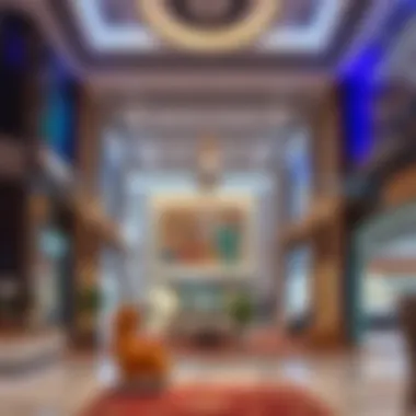 Interior layout design of جريليا مول highlighting retail spaces