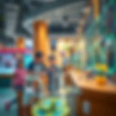 Family exploring educational exhibits in Dubai Mall