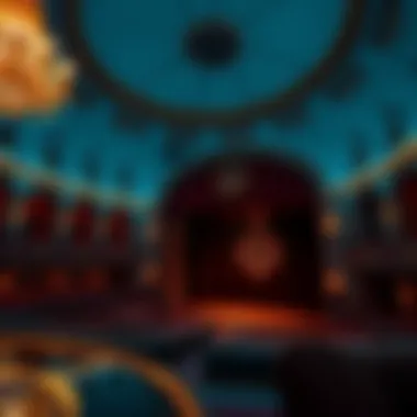 Elegant interior of La Perle theater
