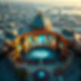 Stunning aerial view of La Perle Dubai performance stage