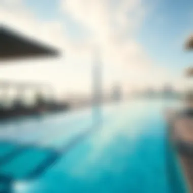 Stunning Infinity Pool with a View Infinity pool overlooking the Dubai skyline