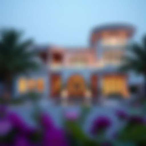 Stunning exterior view of a luxury villa in Dubai