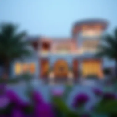 Breathtaking Luxury Villa in Dubai Stunning exterior view of a luxury villa in Dubai