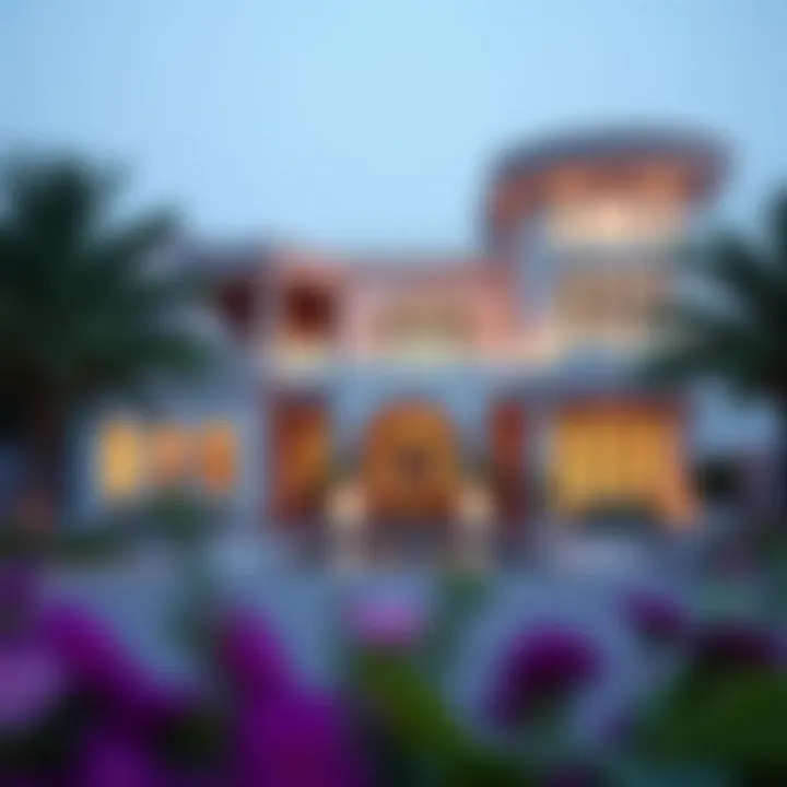 Breathtaking Luxury Villa in Dubai Stunning exterior view of a luxury villa in Dubai