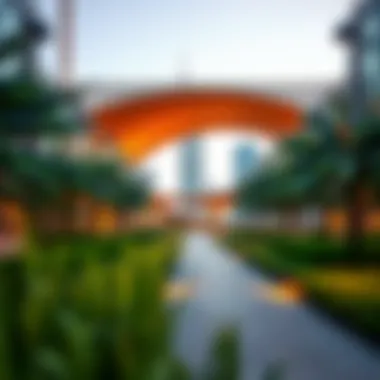 Architectural Features of Meraas Central Park Contemporary architectural design of park facilities in Meraas Central Park