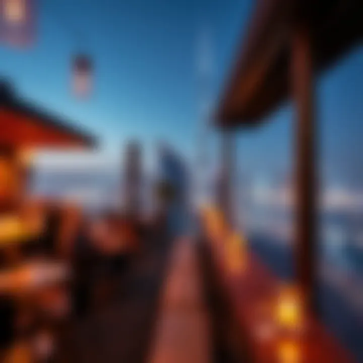 Skyline Rooftop Bar Elegant rooftop bar with stunning skyline views