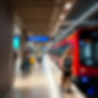 Convenience of Oud Metha Metro for Daily Commuters Passengers using the metro station, highlighting convenience and accessibility.