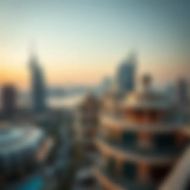 Aerial view of Dubai skyline showcasing luxury real estate