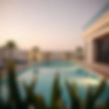 Elegant Private Pool at a High-End Dubai Hotel Elegant private pool at a high-end Dubai hotel