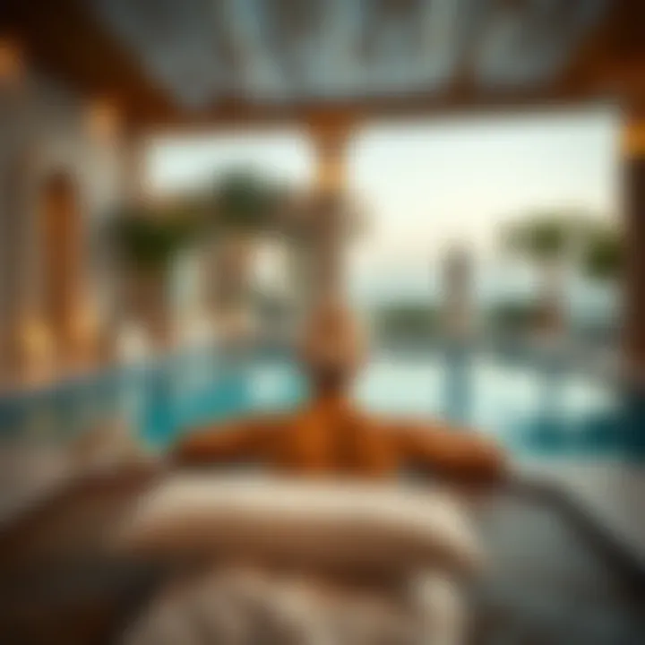 Indulgent Spa Treatment by a Private Pool in a Luxury Hotel Indulgent spa treatment by a private pool in a luxury hotel