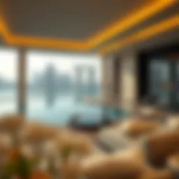 Luxurious private pool suite with stunning city views