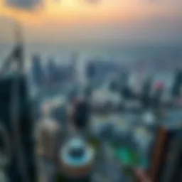 Aerial view of Dubai skyline showcasing modern architecture
