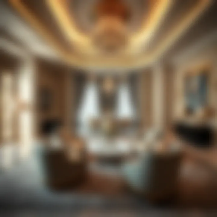 Opulent interior design of a high-end apartment