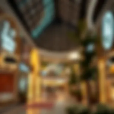 Cultural elements integrated within a shopping center