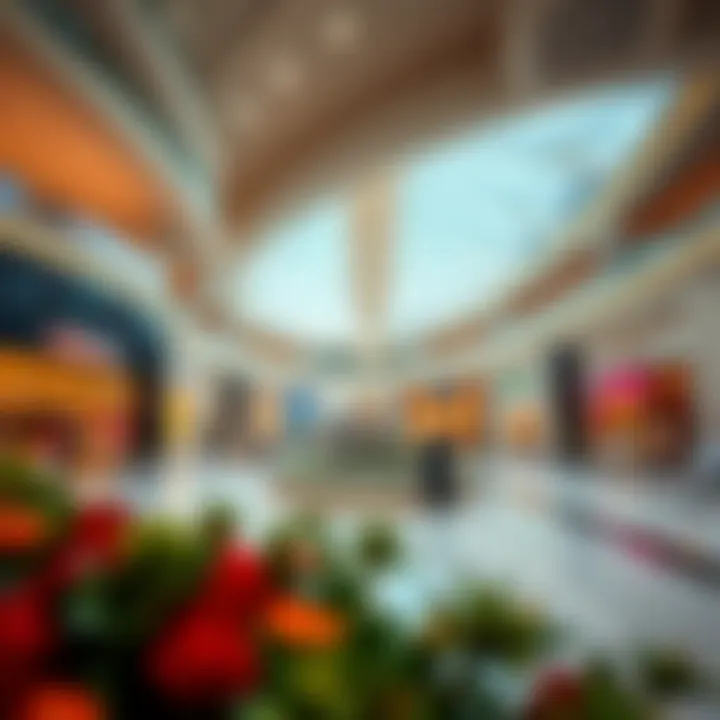 Luxurious mall interior showcasing vibrant retail options