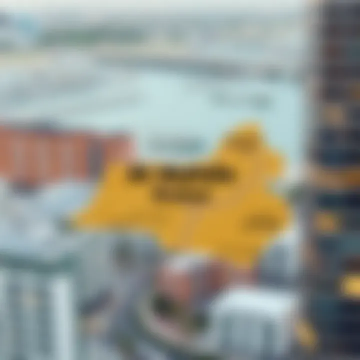 Map highlighting Al Nahda's strategic location within Dubai