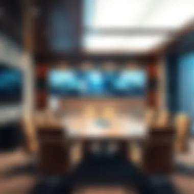 Luxurious meeting room equipped with advanced technology