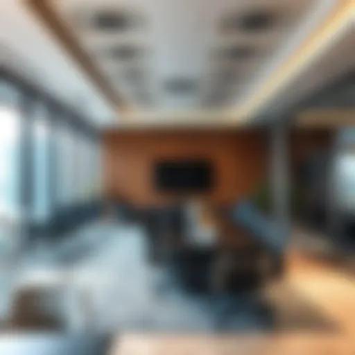 Modern office interior showcasing collaborative workspace in Dubai