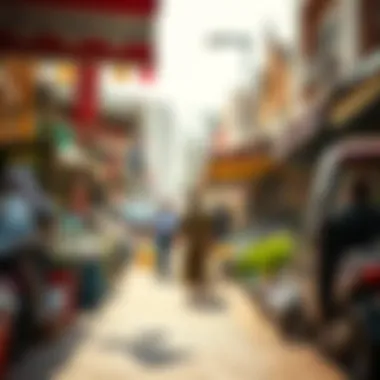 Vibrant Market Scene in Nad Al Sheba A bustling market scene in Nad Al Sheba highlighting community life