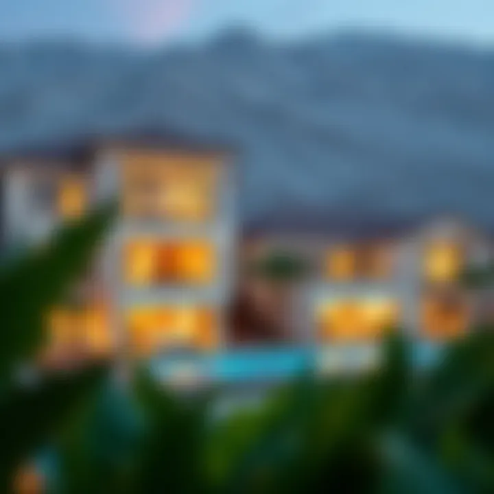 Luxurious Villas in Nad Al Sheba A stunning view of Nad Al Sheba showcasing luxurious villas and lush greenery