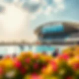 A breathtaking view of the Dubai Dolphinarium showcasing its large aquatic arena