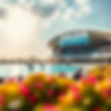 A breathtaking view of the Dubai Dolphinarium showcasing its large aquatic arena