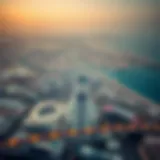 Aerial view of the Dubai Wheel showcasing its modern architecture