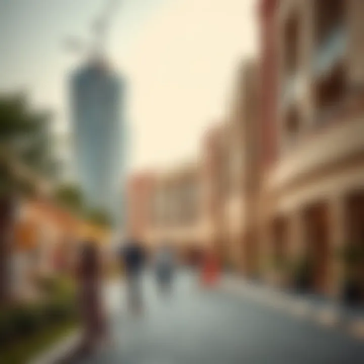 Community Life in International City Community life in International City showcasing lifestyle benefits for residents