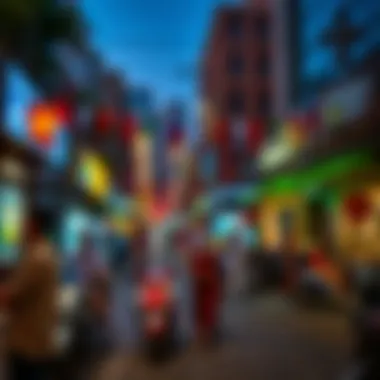 Cultural Diversity in International City Vibrant street scene in International City reflecting diverse cultures