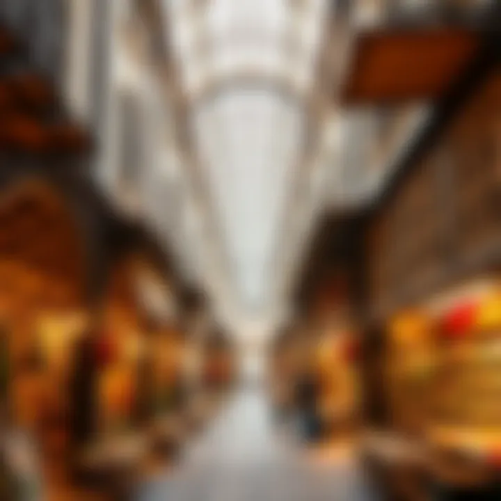 A vibrant marketplace showcasing local artisans and traditional goods