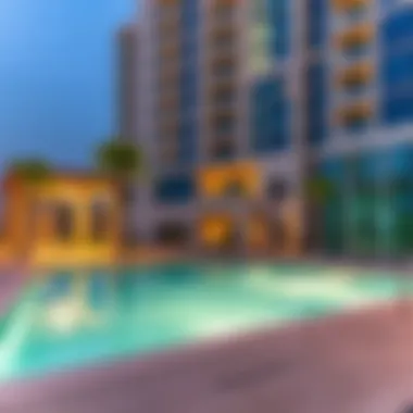 Amenities in Layan Community Community amenities including a swimming pool and fitness center for residents of the Layan Community