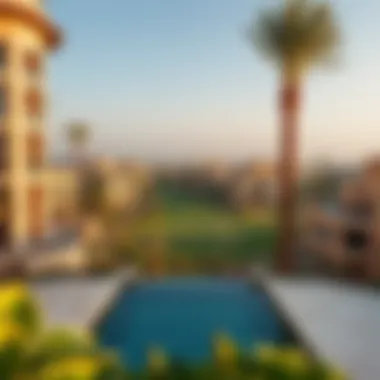 Luxury Lifestyle in Emirates Hills Luxury lifestyle representation in Emirates Hills with golf course and amenities
