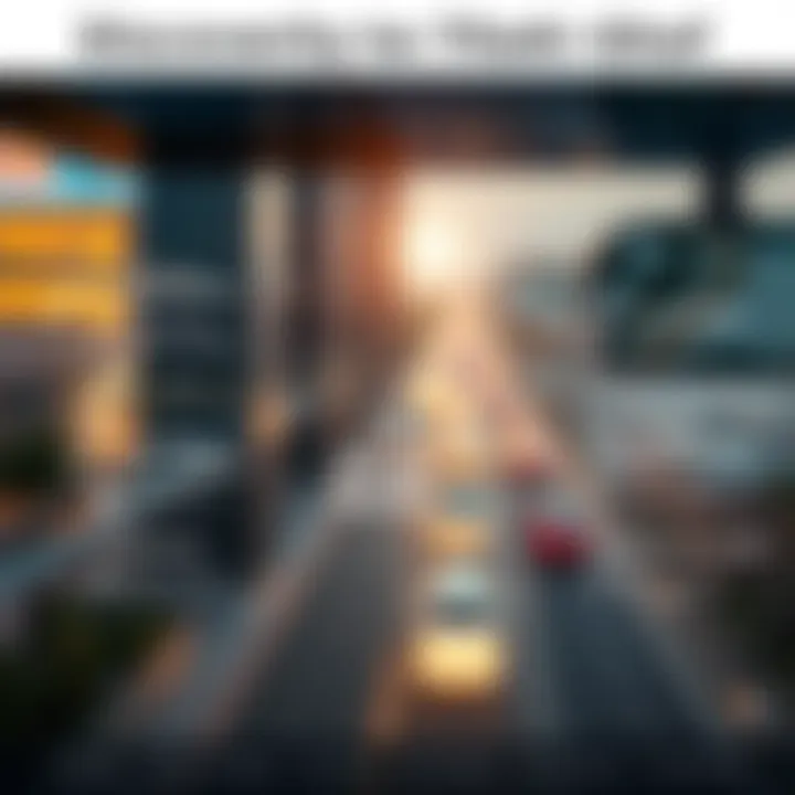 Infographic demonstrating the accessibility routes to Tilal Al Ghaf