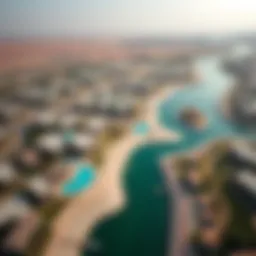 Aerial view of Tilal Al Ghaf showcasing its expansive layout