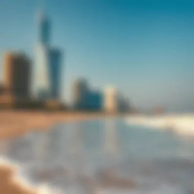 Jumeirah Beach: A Tranquil Escape in Dubai The serene waves of Jumeirah Beach against a backdrop of luxury resorts