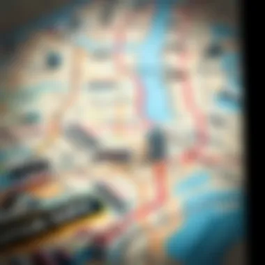 A map highlighting key districts and amenities in Motor City